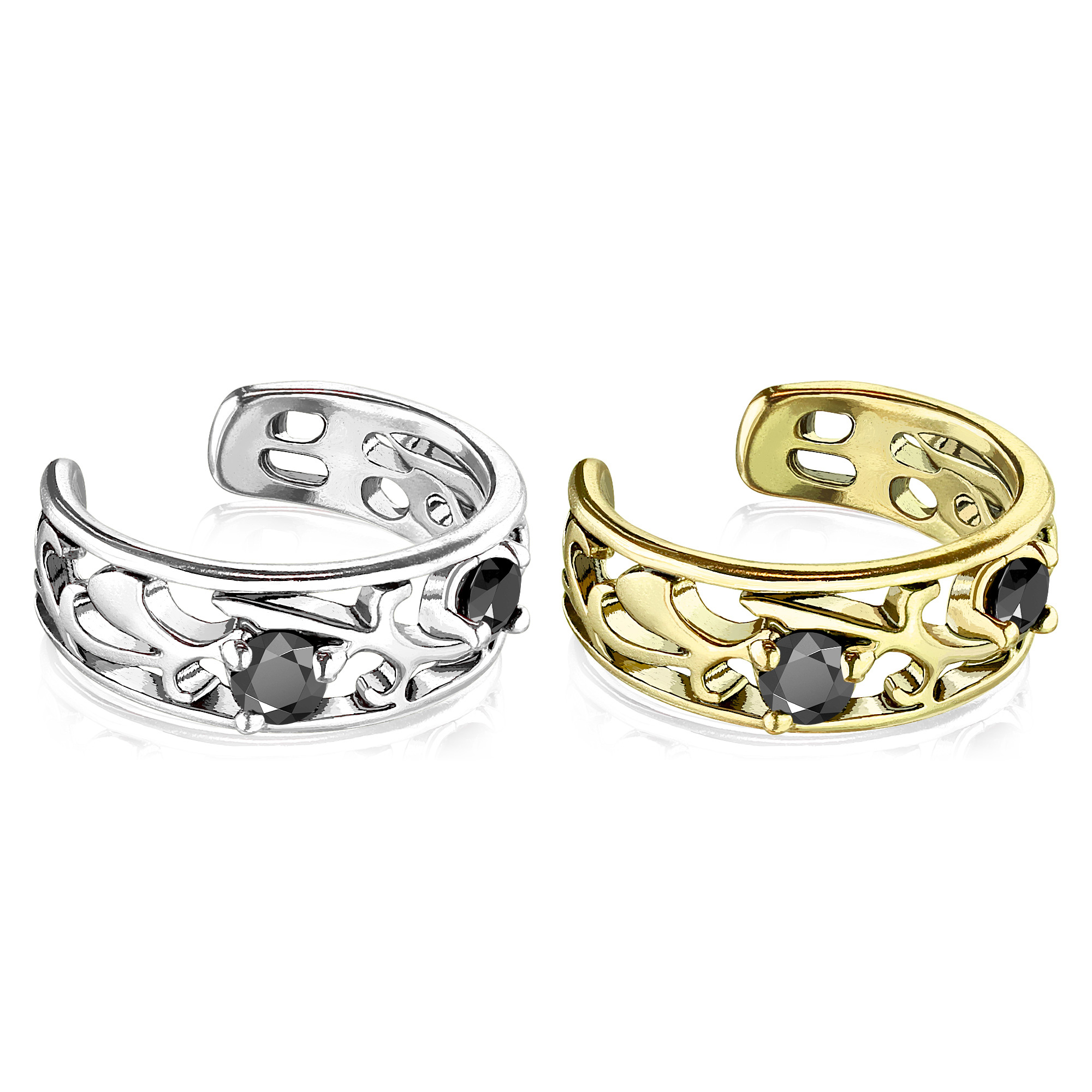 Earcuff met vertakt filigraan patroon