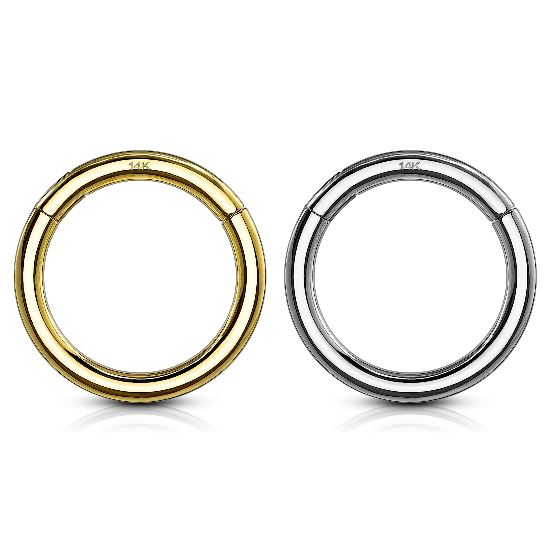Segment ring van 14 karaats goud met scharnier