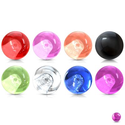 Piercingballetje uit acryl in verschillende kleuren