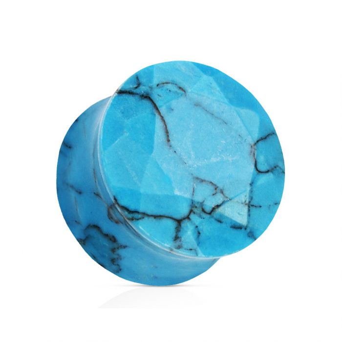 Opvallende plug uit een turquoise steen