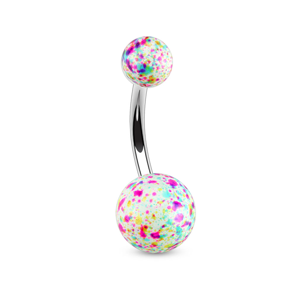 Navelpiercing met vlekken