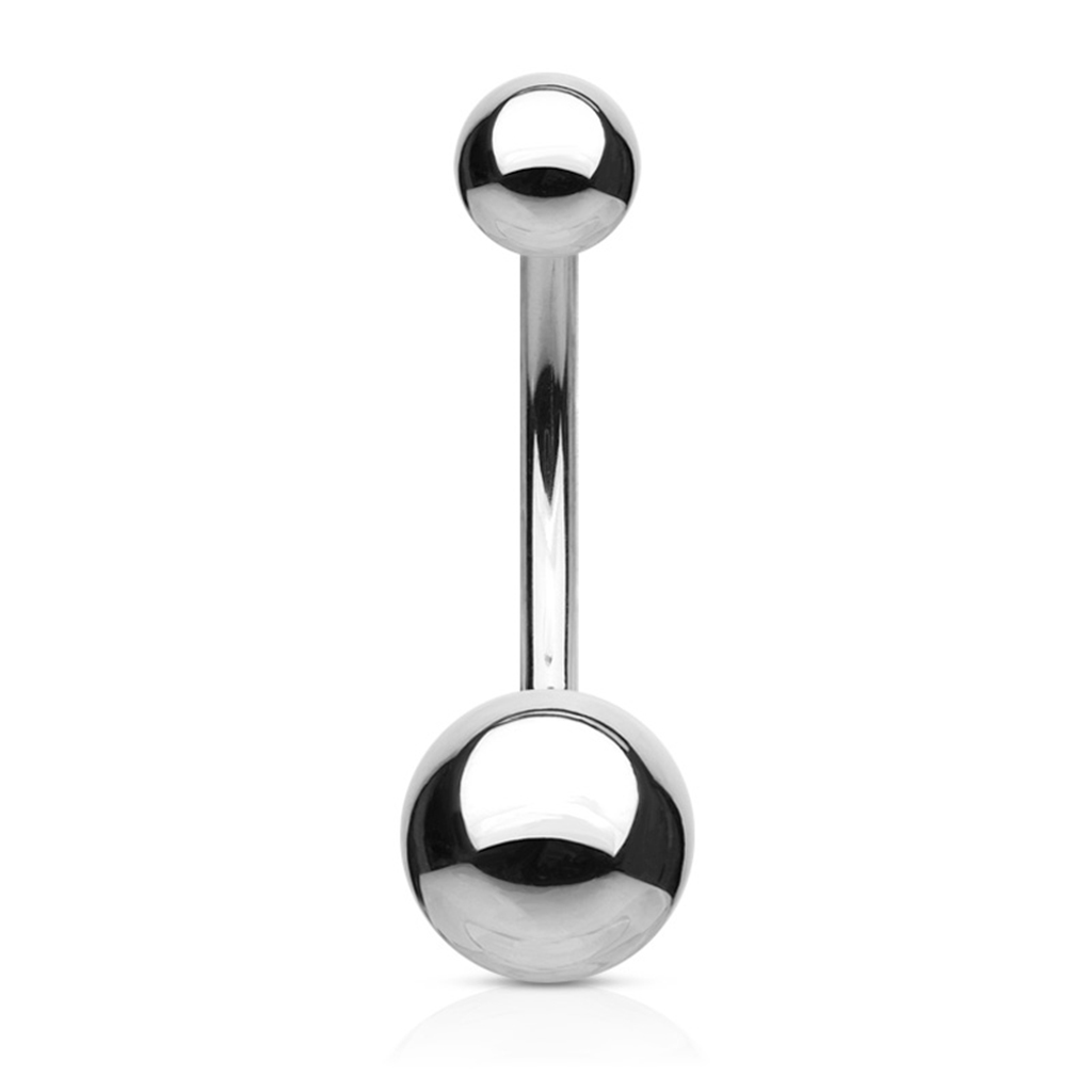 Navelpiercing van chirurgisch staal met inwendig schroefdraad